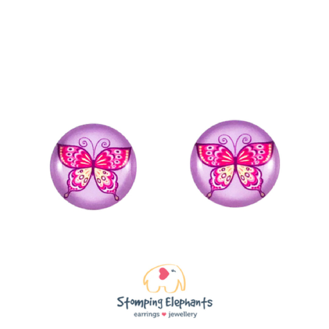 STOMPING ELEPHANTS FLUTTERBY EARRINGS (MEDIUM)