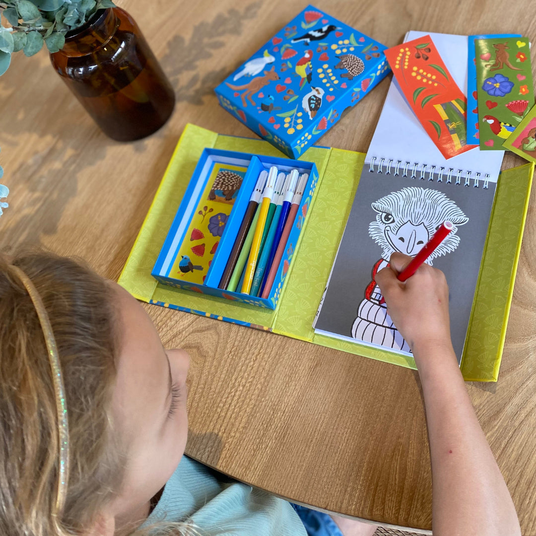 TIGER TRIBE COLOURING SET - AUSSIE ANIMALS