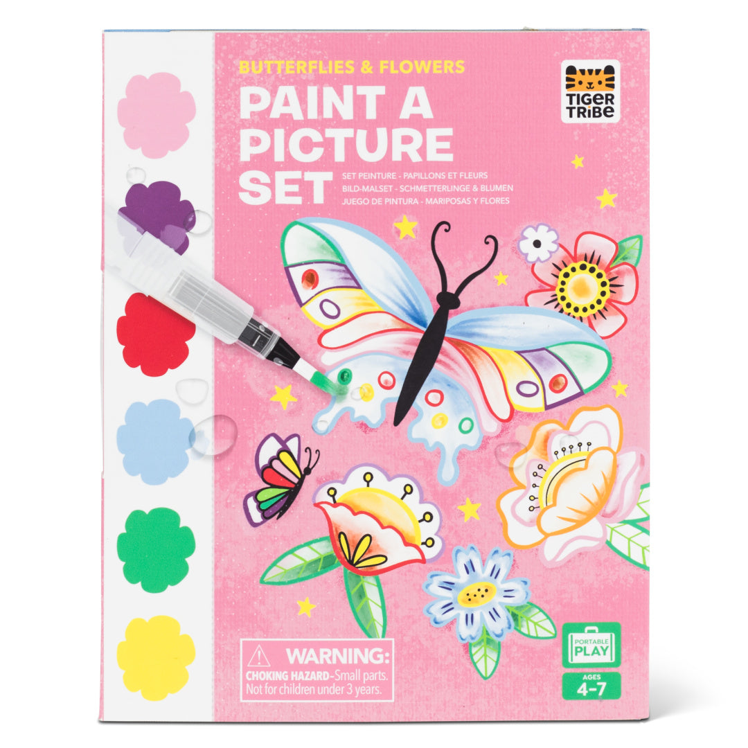 TIGER TRIBE MAGIC PAINT-A-PICTURE SET - BUTTERFLIES & FLOWERS