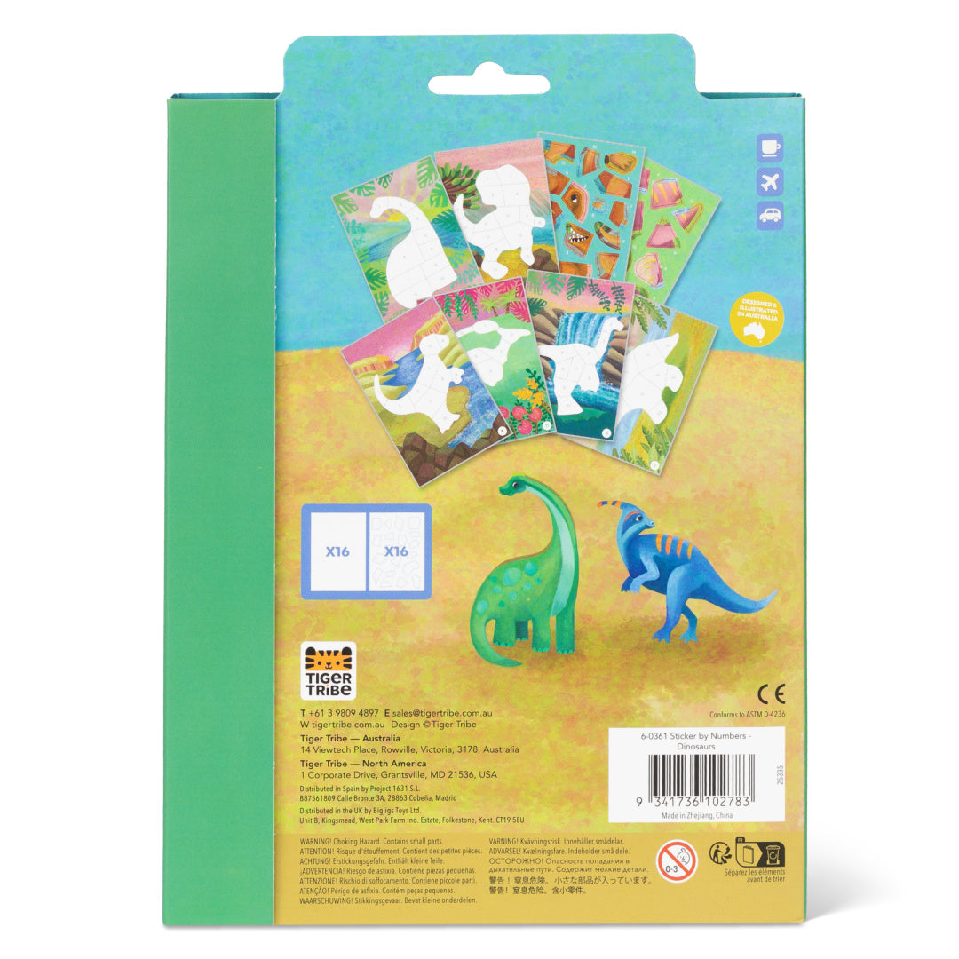 TIGER TRIBE STICKERS BY NUMBER - DINOSAURS