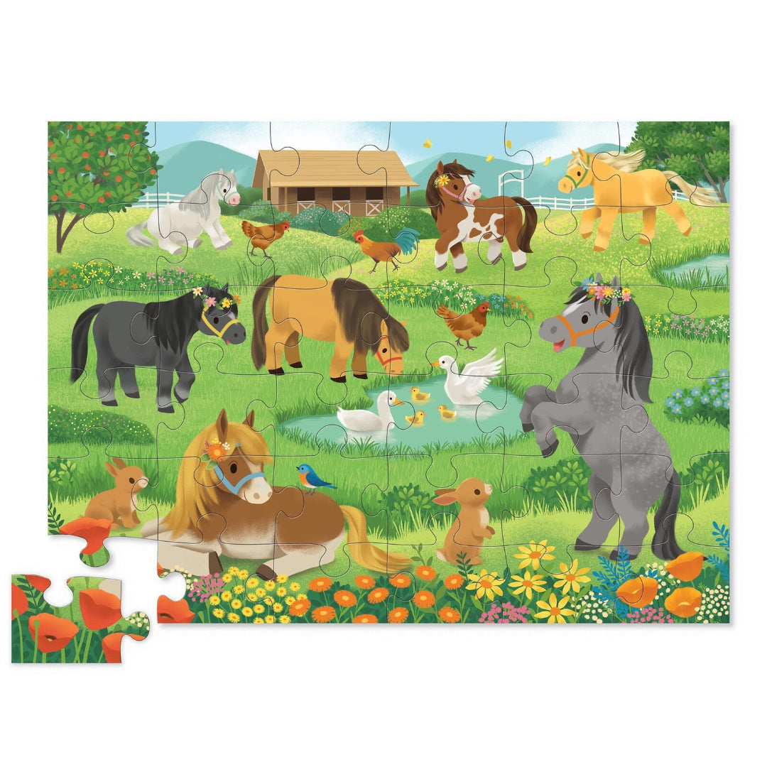 CROCODILE CREEK CLASSIC FLOOR PUZZLE 36PCE - PRETTY PONIES