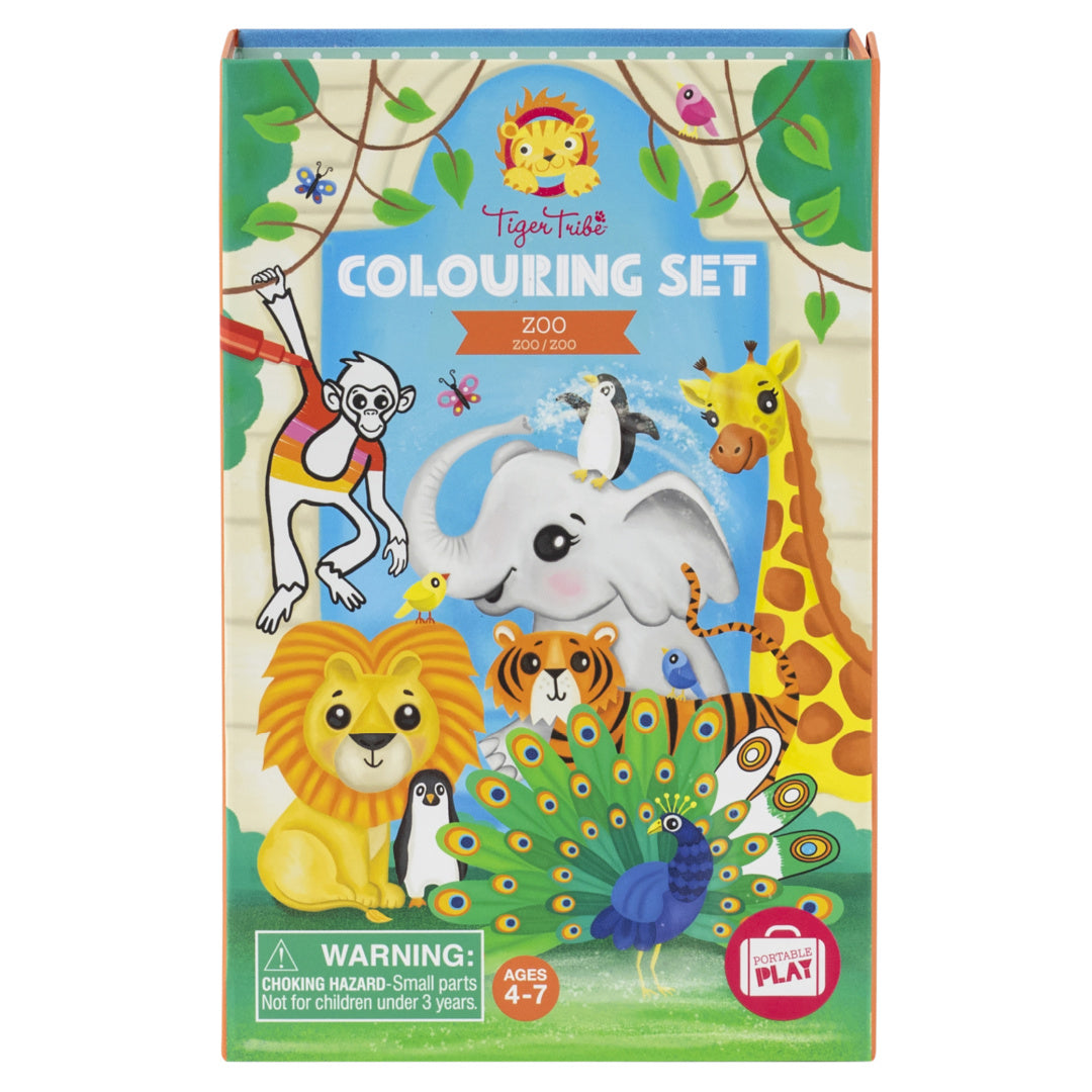 TIGER TRIBE COLOURING SET - ZOO