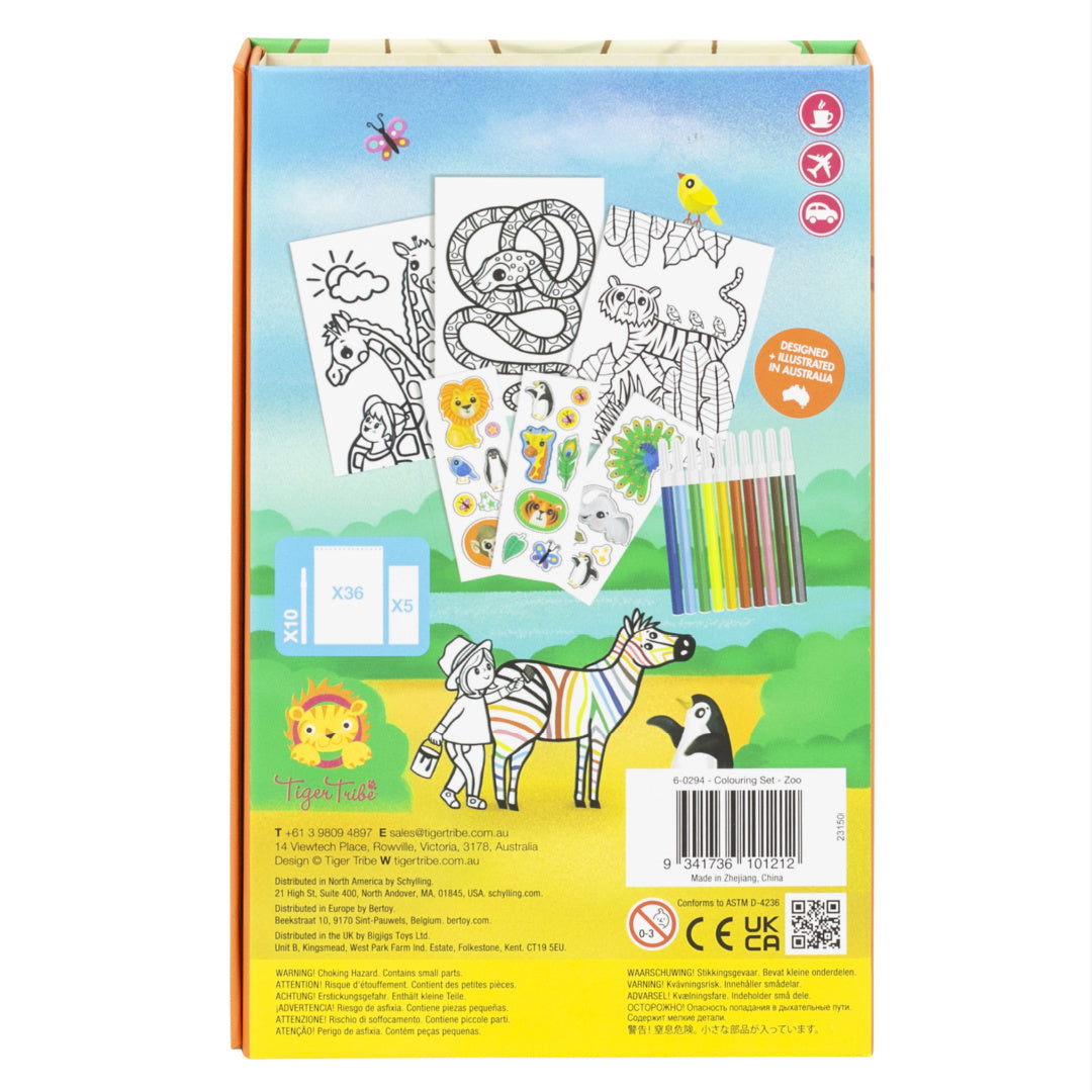 TIGER TRIBE COLOURING SET - ZOO