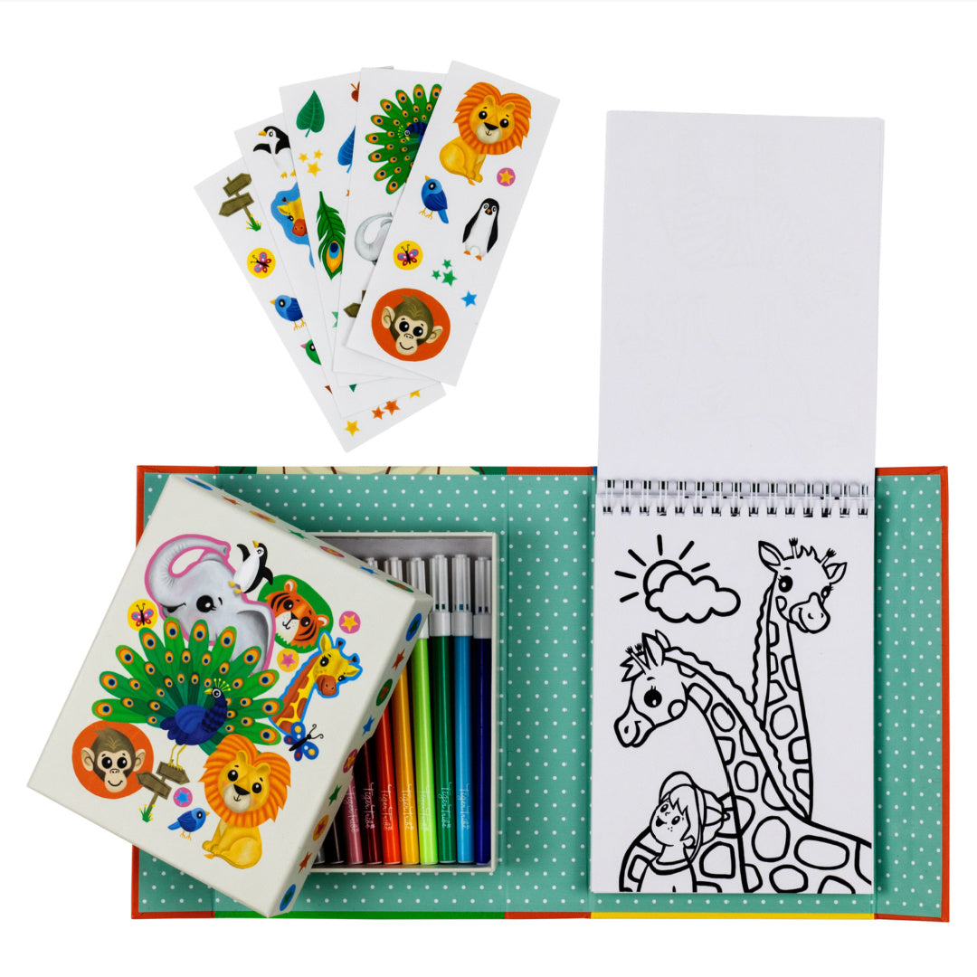 TIGER TRIBE COLOURING SET - ZOO