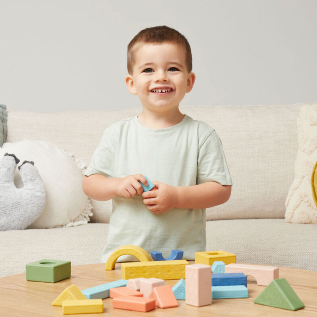 TIGER TRIBE ECO RANGE RATTLE &amp; STACK BLOCKS - STARTER PACK OF 11