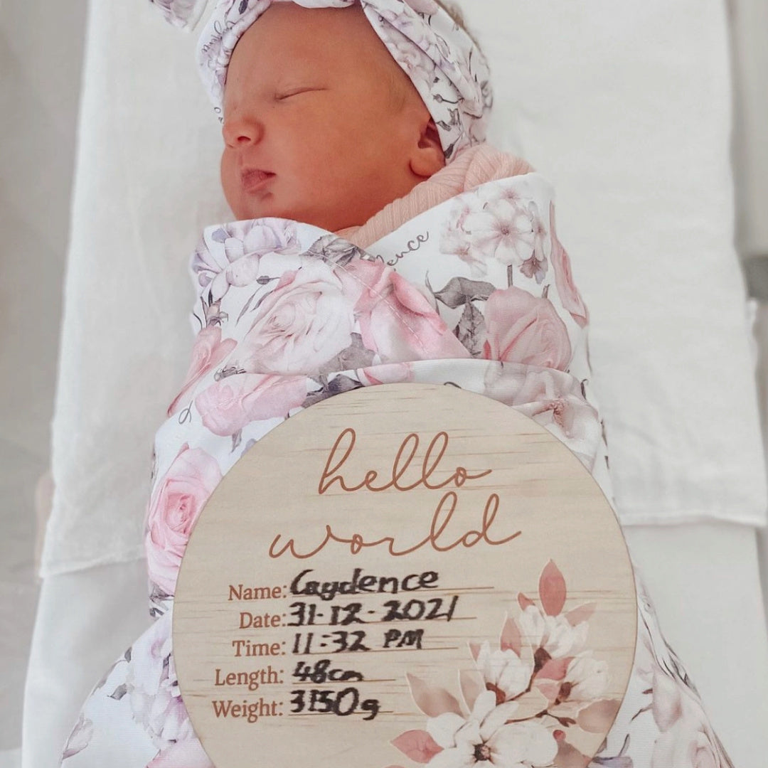 TIMBER TINKERS HELLO WORLD FLORAL ANNOUNCEMENT DISC