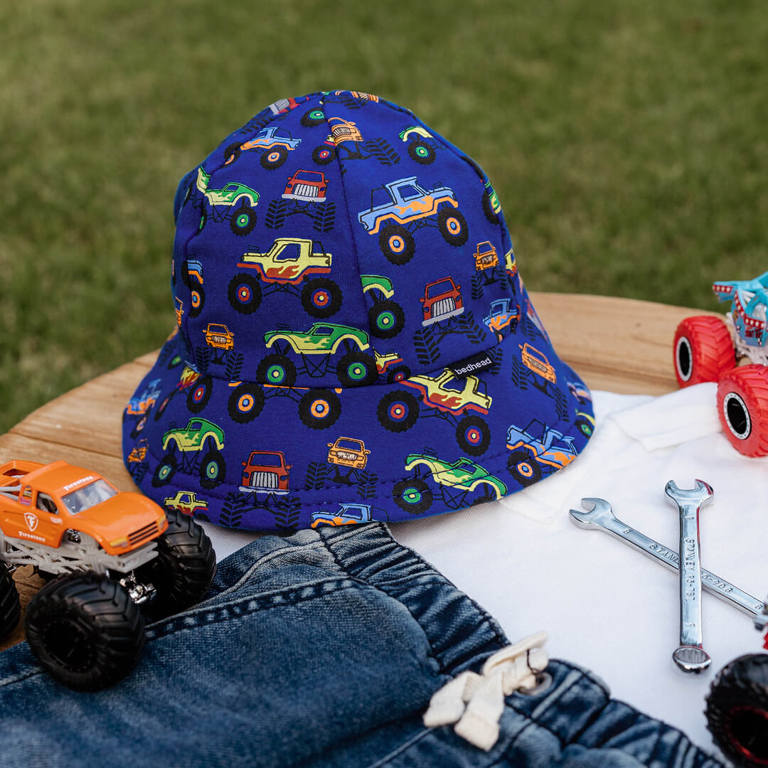 BEDHEAD TODDLER BUCKET HAT - MONSTER TRUCKS