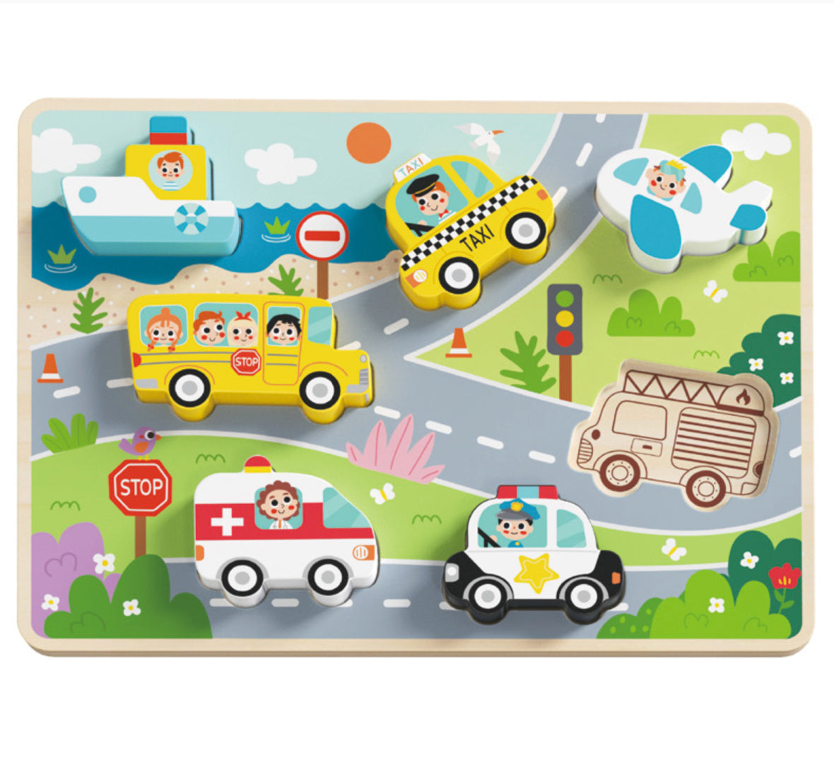 TOOKY TOY CHUNKY TRANSPORTATION PUZZLE