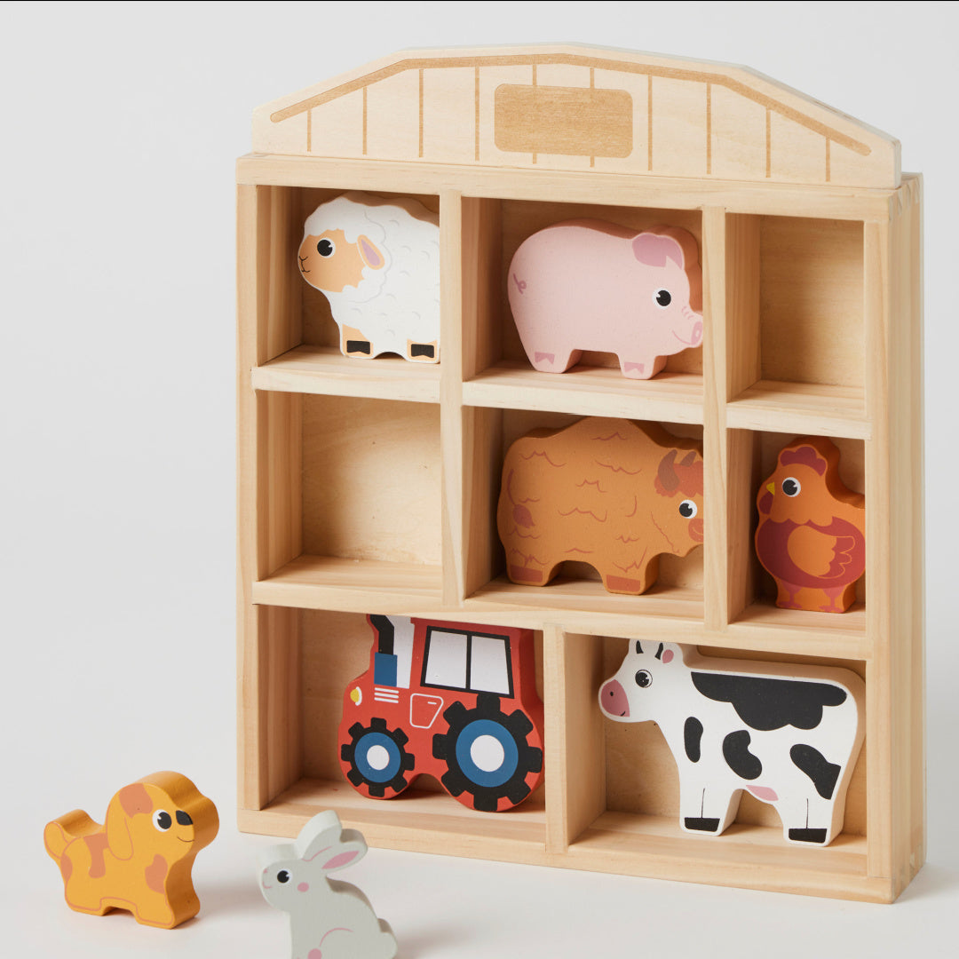 ZOOKABEE WOODEN FARM FUN ANIMALS SET