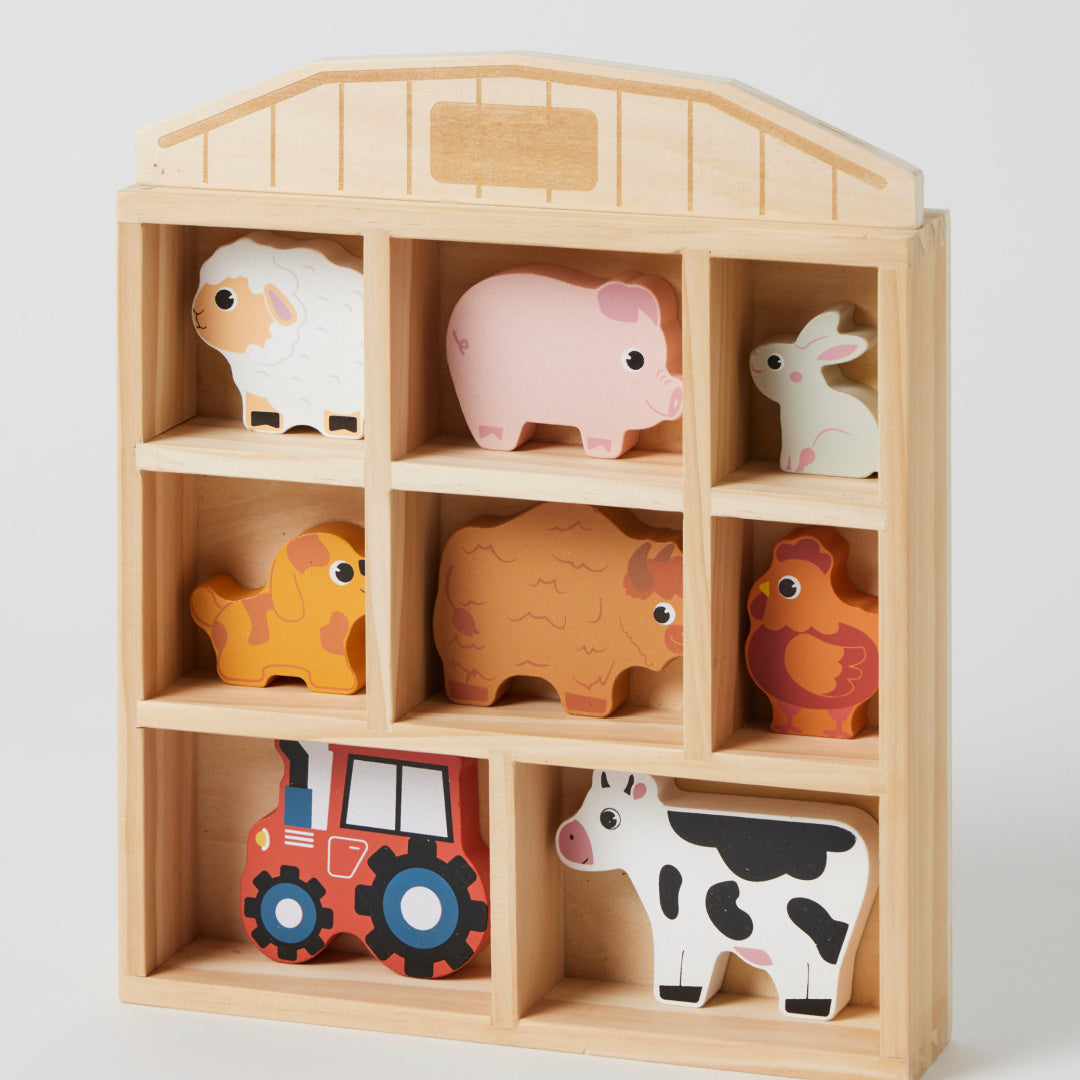 ZOOKABEE WOODEN FARM FUN ANIMALS SET