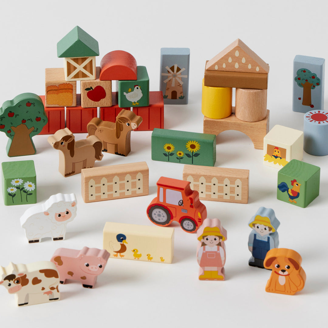 ZOOKABEE WOODEN FARM FUN BLOCKS