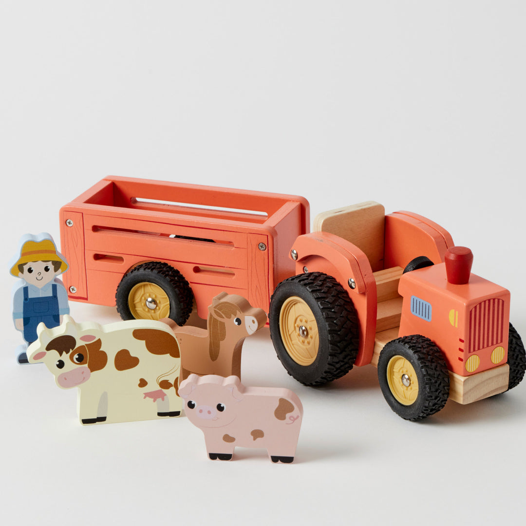 ZOOKABEE WOODEN FARM TRUCK SET