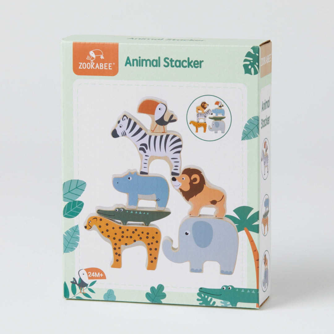 ZOOKABEE WOODEN SAFARI ANIMAL STACKER