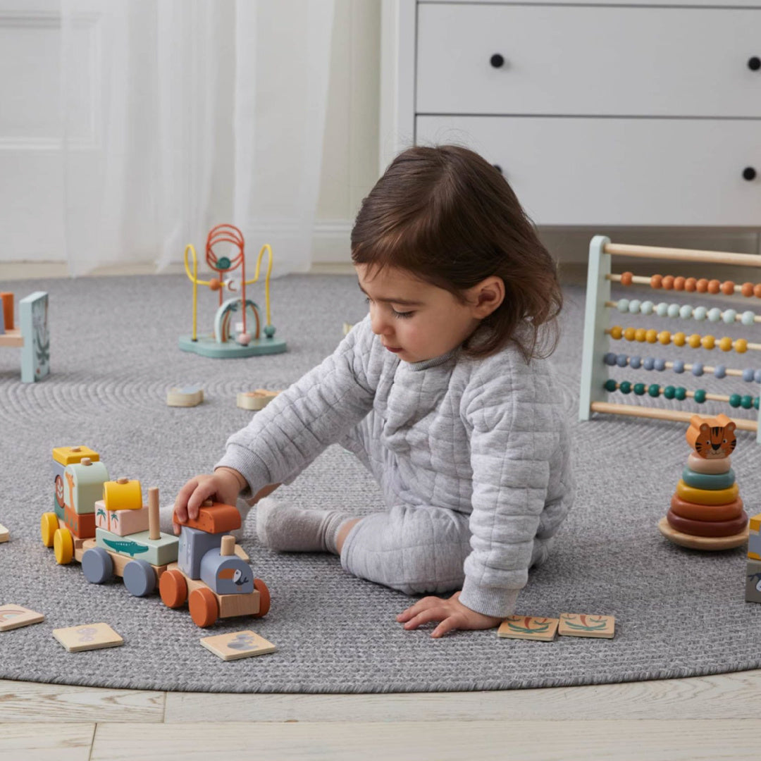 ZOOKABEE WOODEN SAFARI ANIMAL TRAIN SET