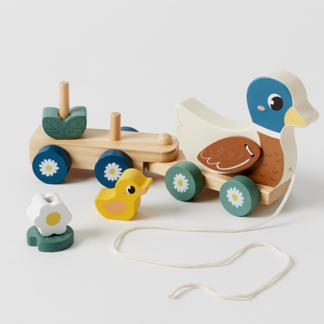 ZOOKABEE WOODEN DUCK TRAIN SET