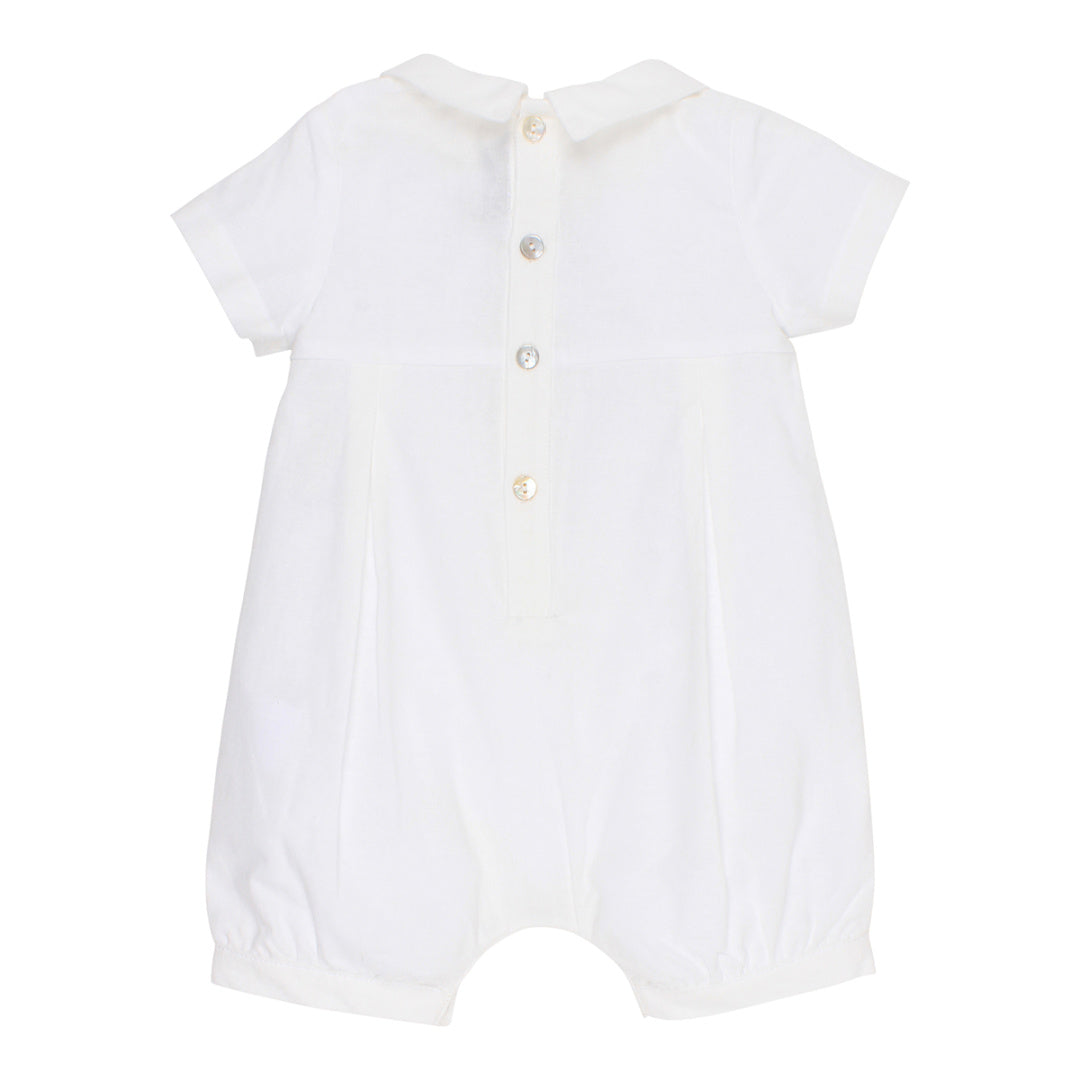 BEBE PLEAT ROMPER - IVORY