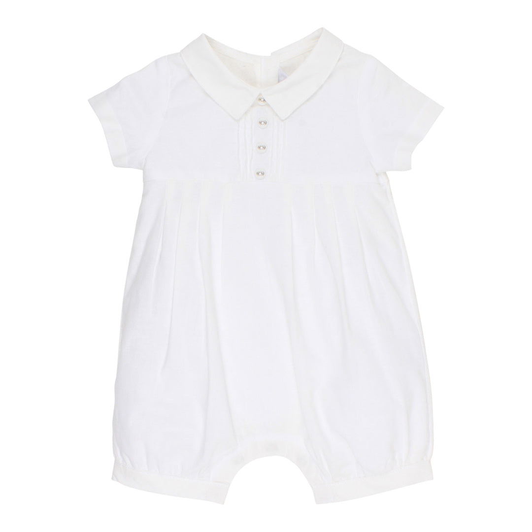 BEBE PLEAT ROMPER - IVORY