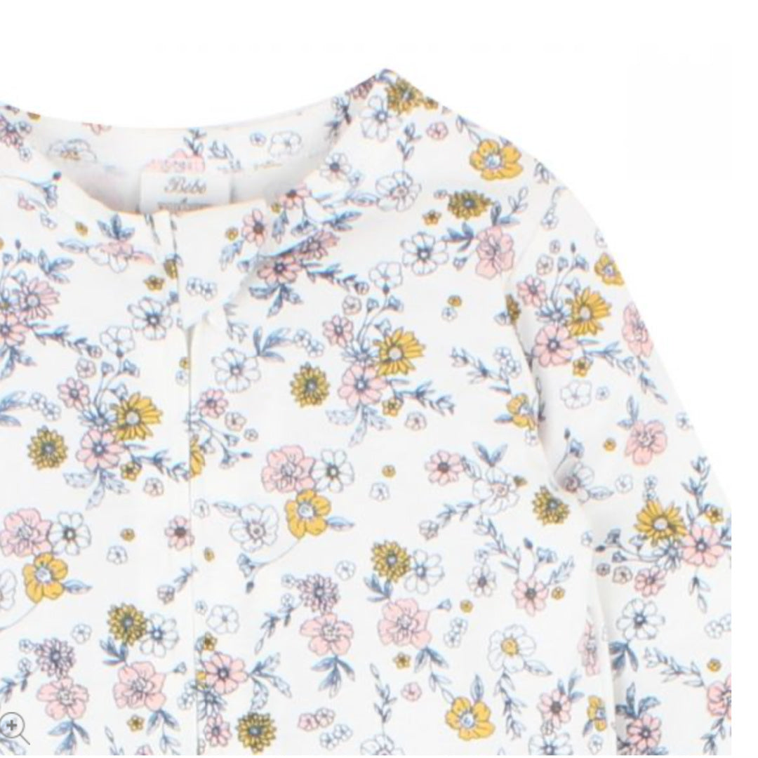 BEBE WHITE LABEL BABY GIRLS MAE FLORAL ROMPER