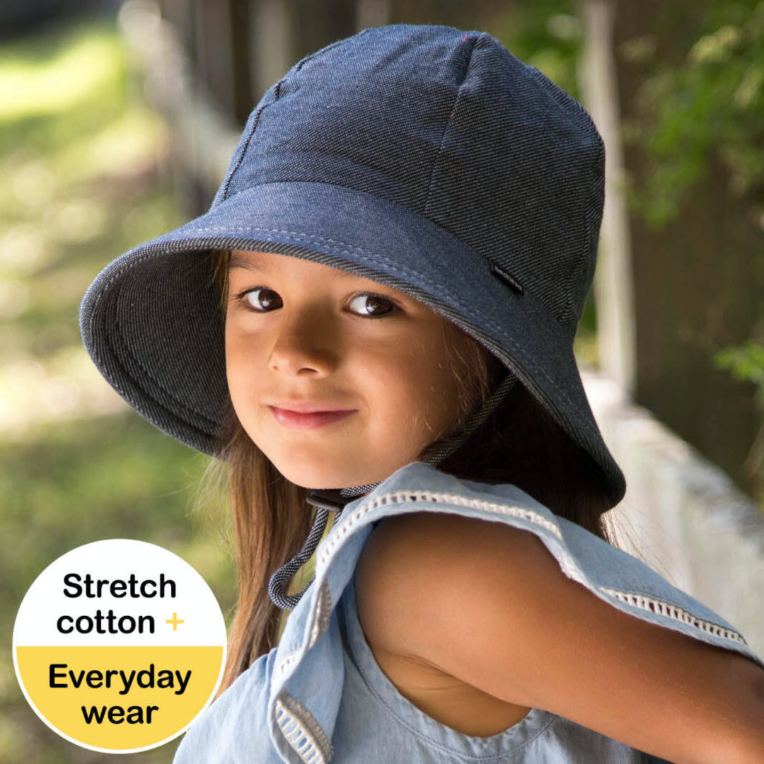 BEDHEAD KIDS PONYTAIL BUCKET HAT - DENIM