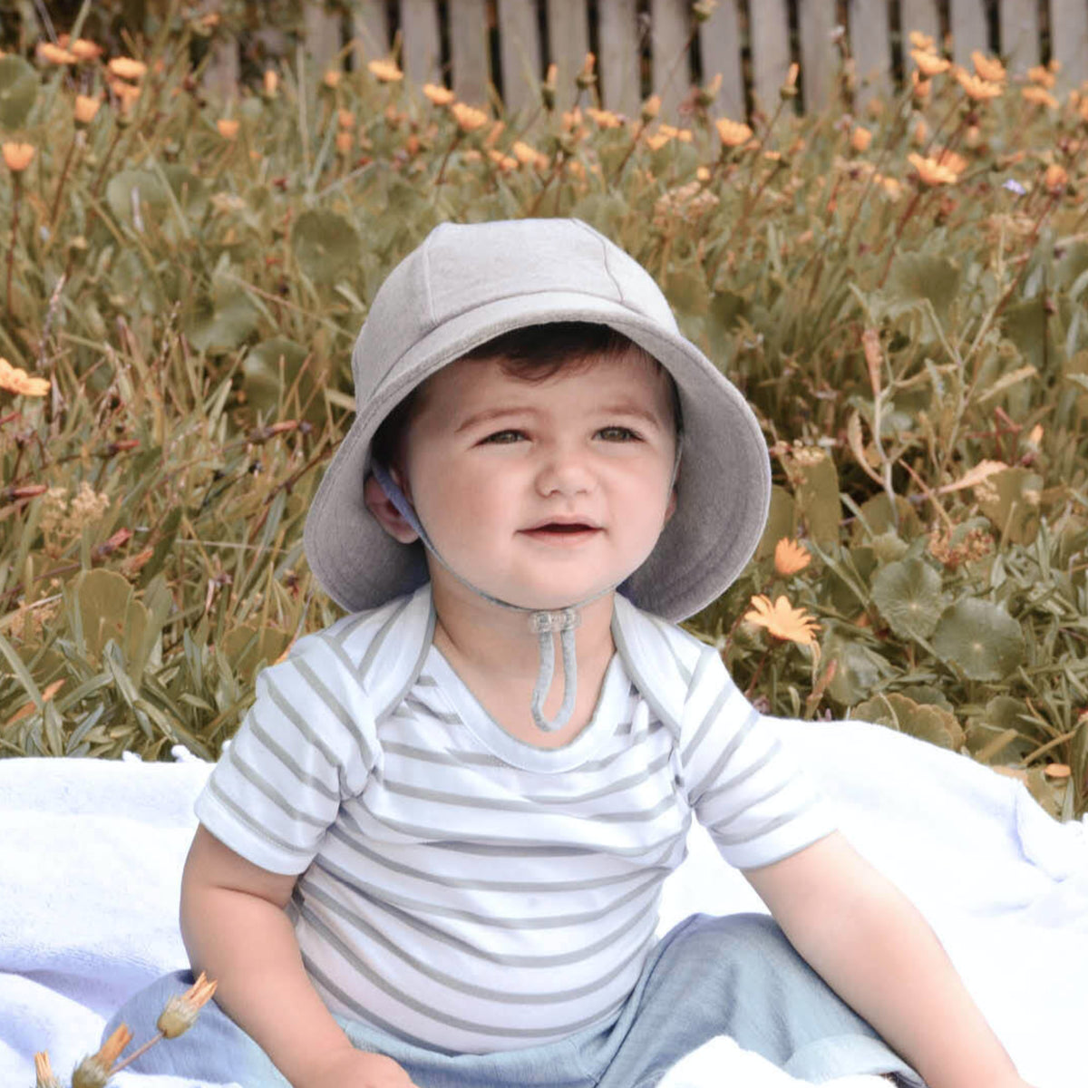 BEDHEAD TODDLER BUCKET HAT - GREY MARLE