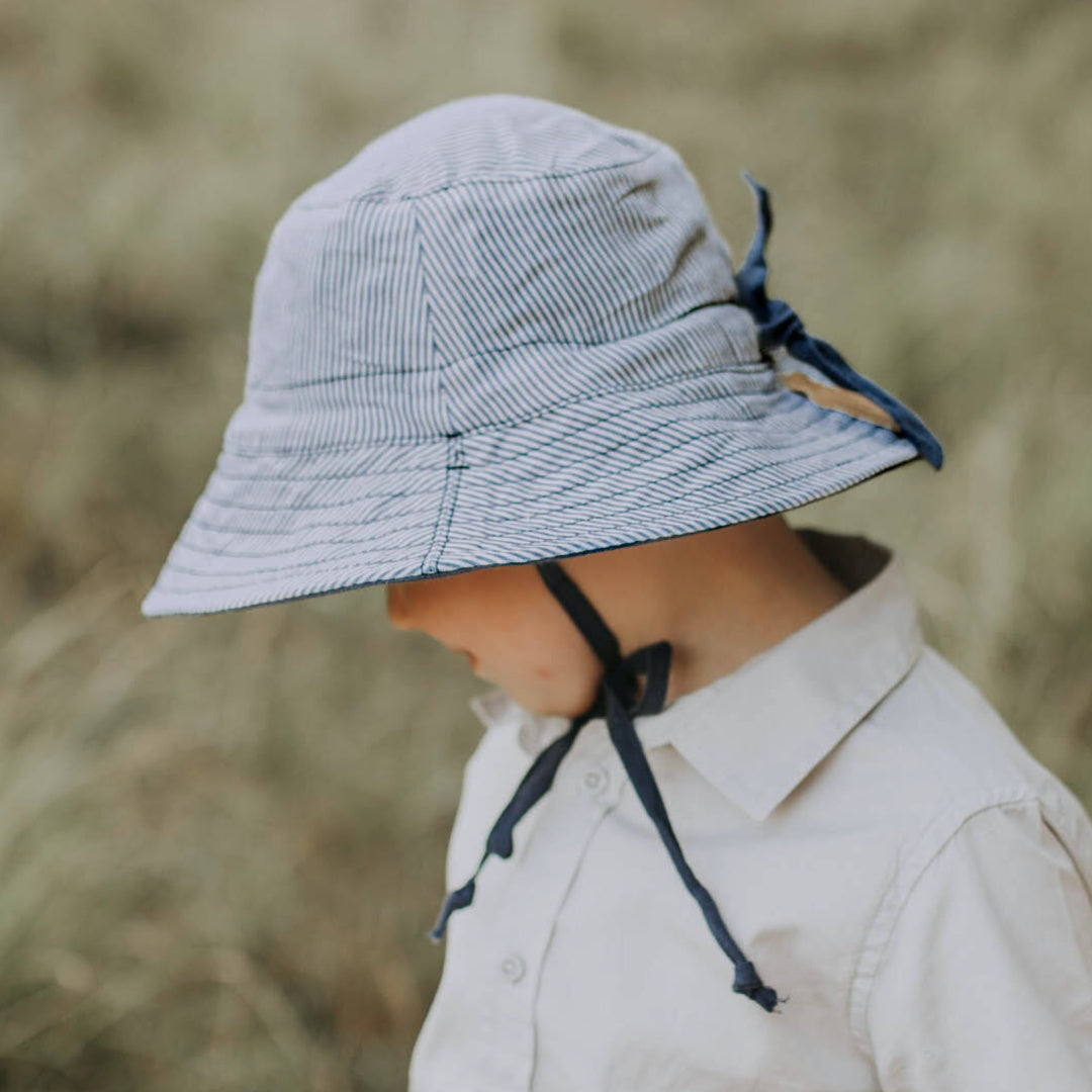 BEDHEAD HERITAGE 'EXPLORER' KIDS REVERSIBLE SUN HAT - CHARLIE / INDIGO