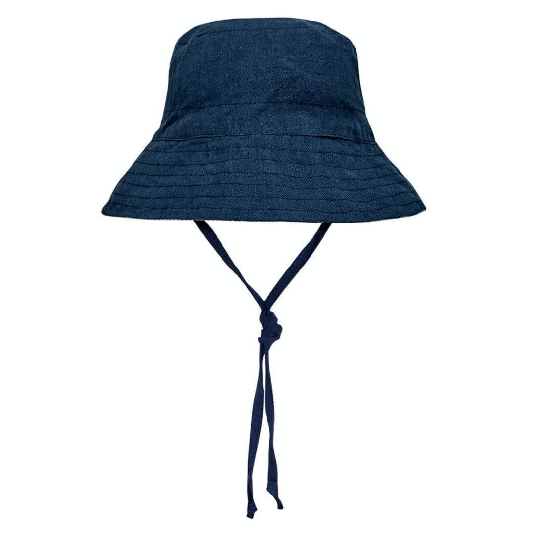 BEDHEAD HERITAGE 'EXPLORER' KIDS REVERSIBLE SUN HAT - CHARLIE / INDIGO