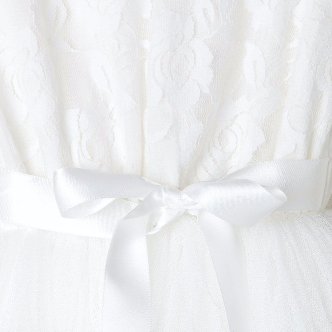 DESIGNER KIDZ LIBBY LACE TUTU DRESS - IVORY