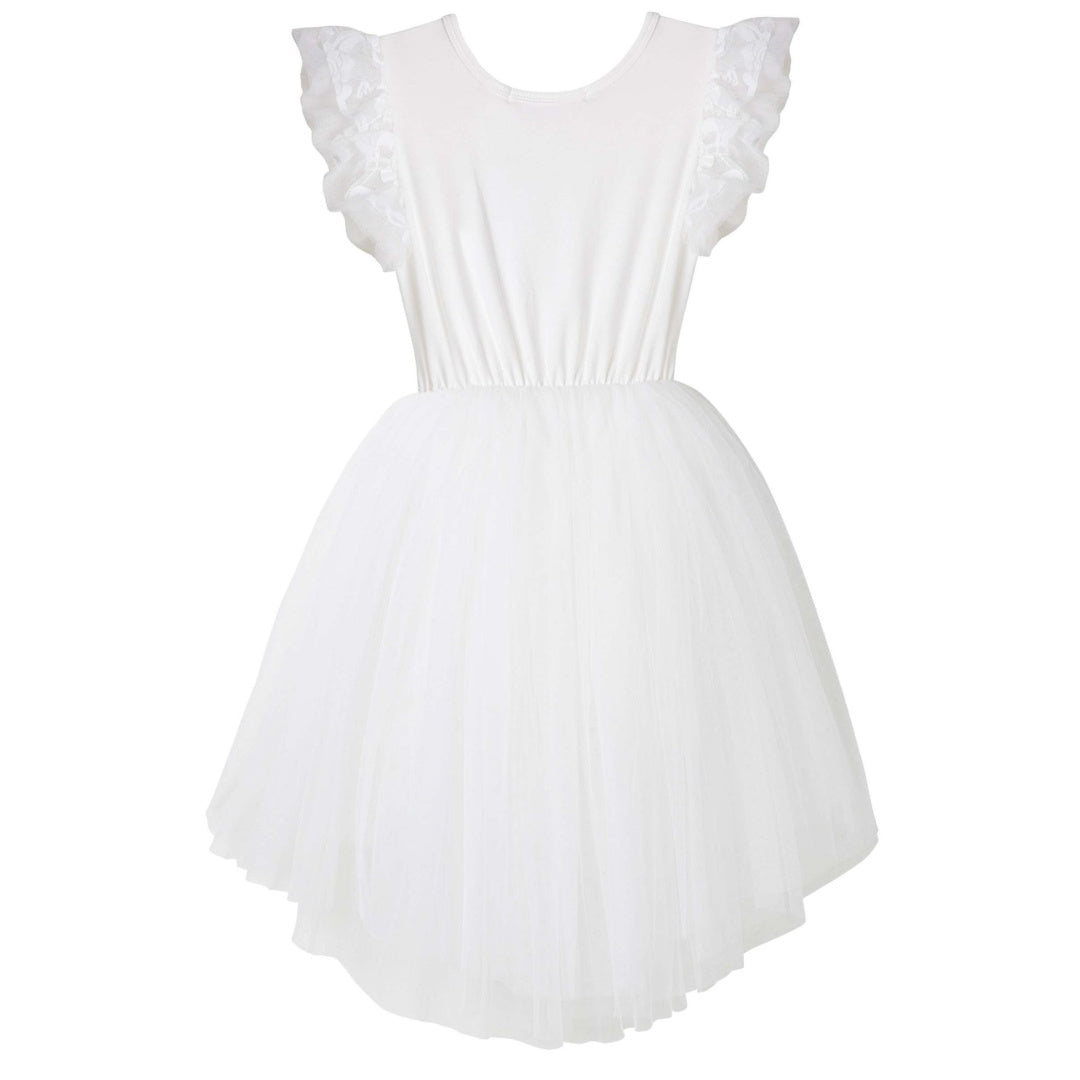 DESIGNER KIDZ LIBBY LACE TUTU DRESS - IVORY