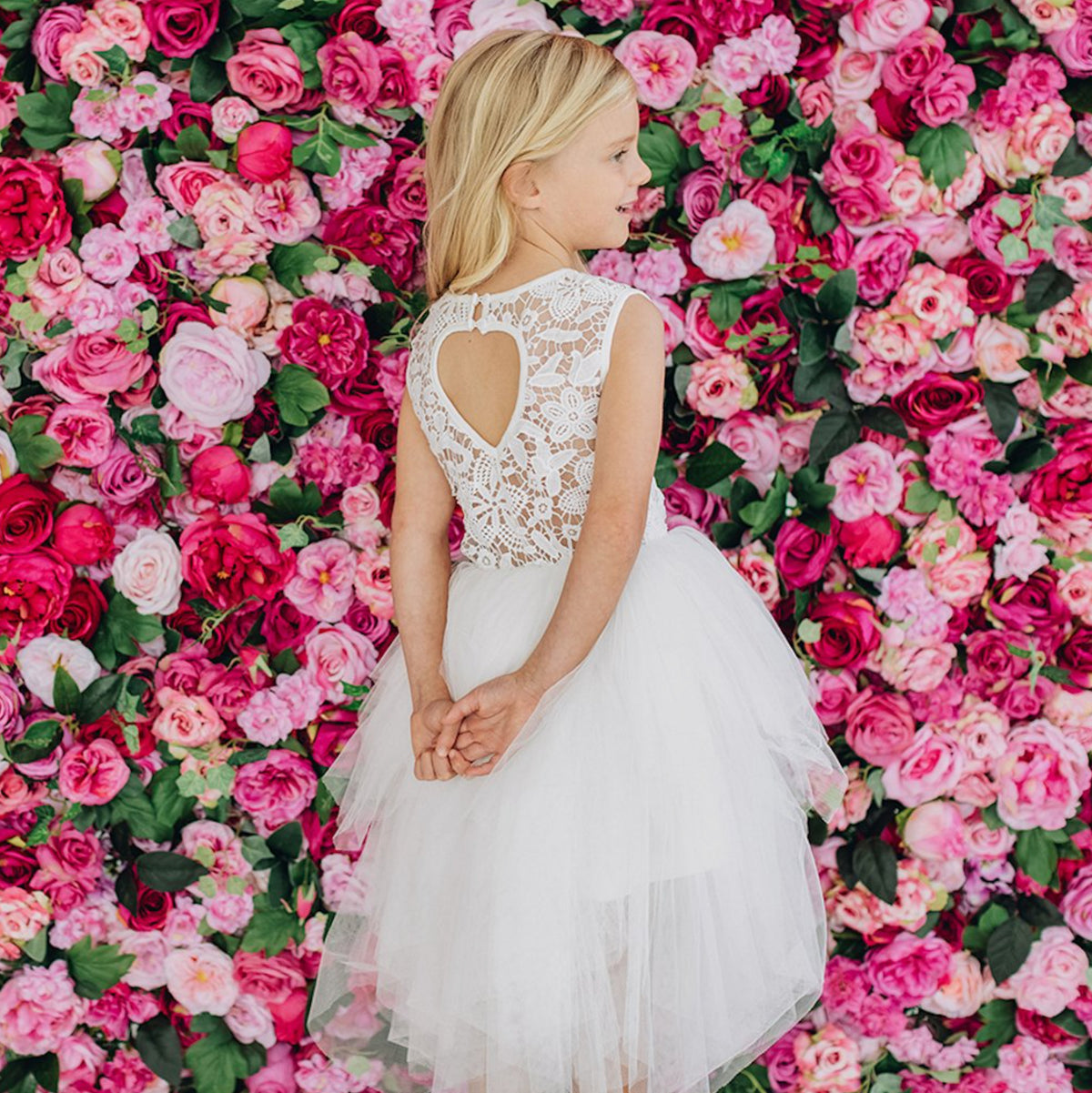 DESIGNER KIDZ TARA HEART BACK DRESS