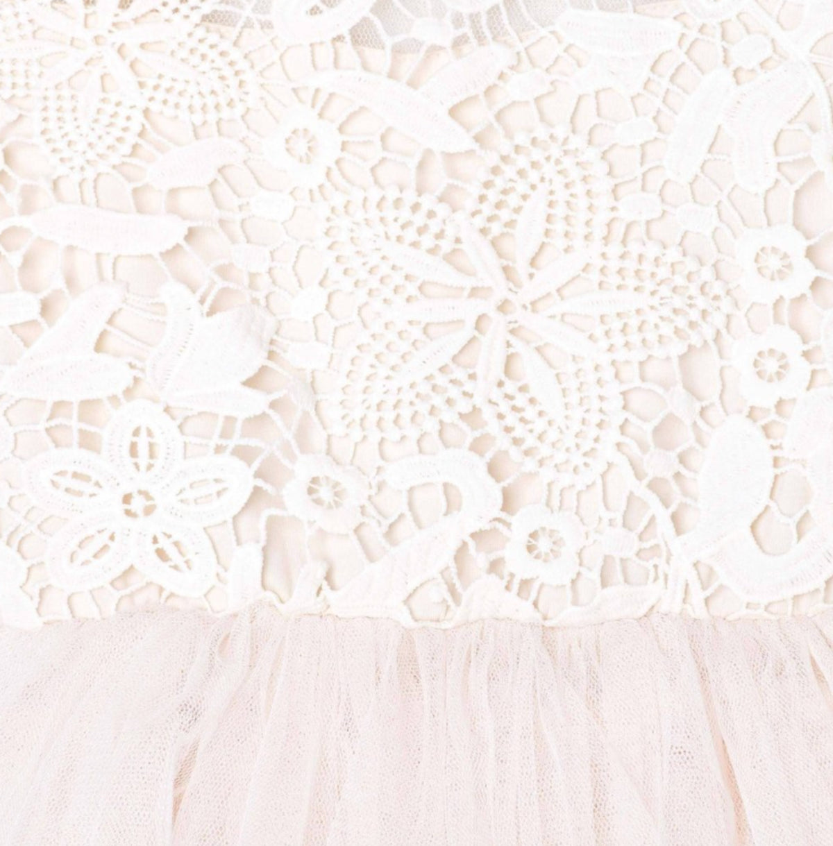 DESIGNER KIDZ TARA HEART BACK DRESS - BEIGE