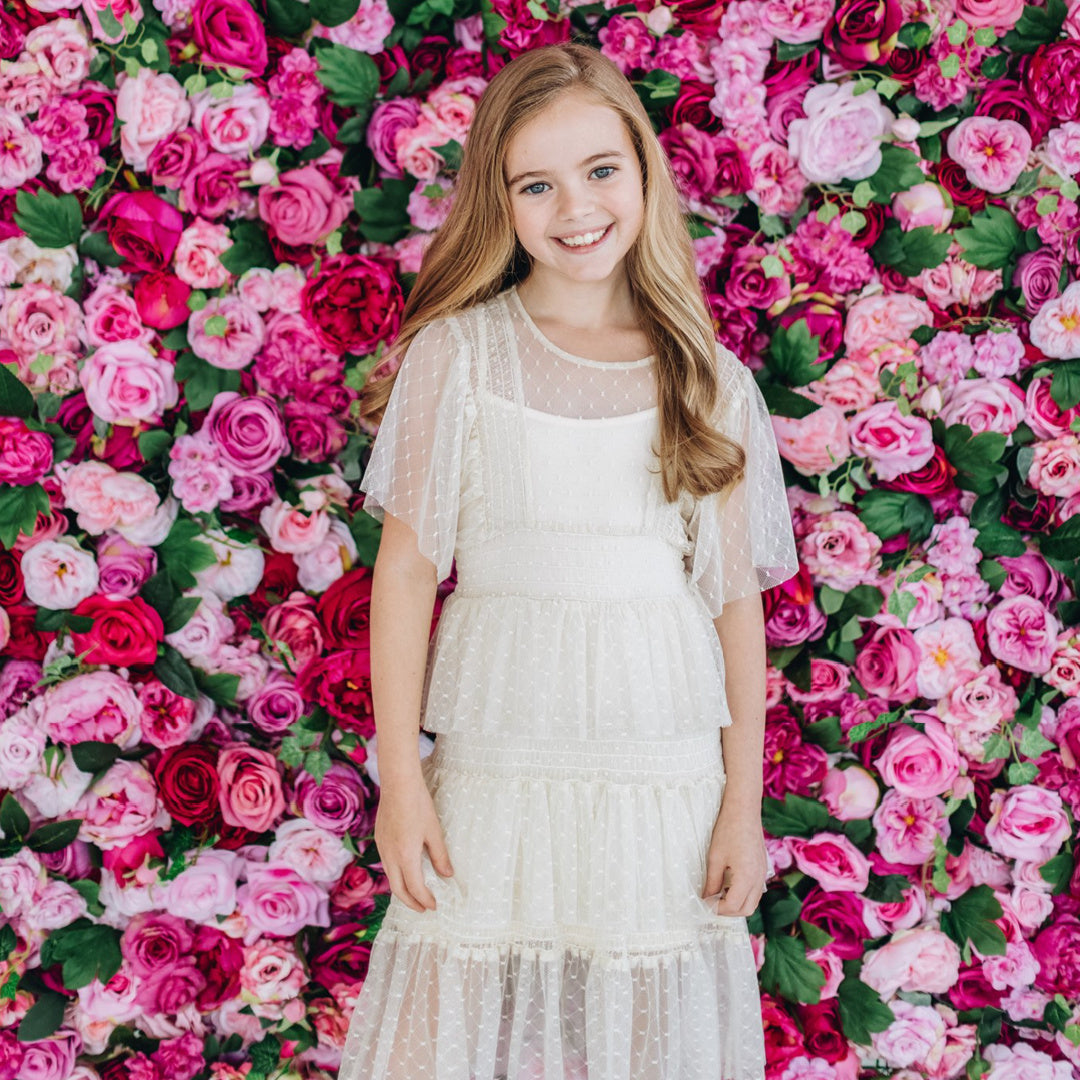 DESIGNER KIDZ TASHA TIERED MESH DRESS