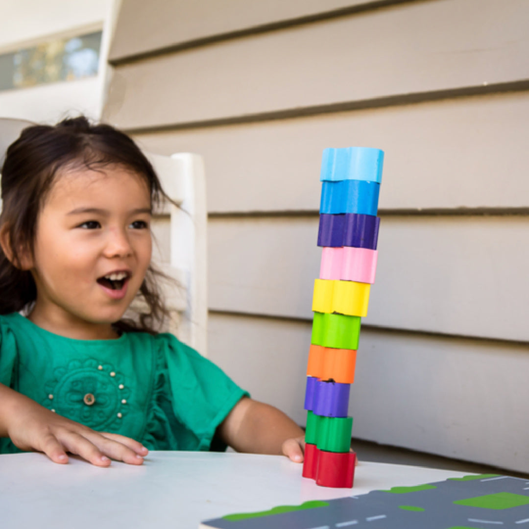 KIDDIE CONNECT 1-10 CAR WOODEN PUZZLE