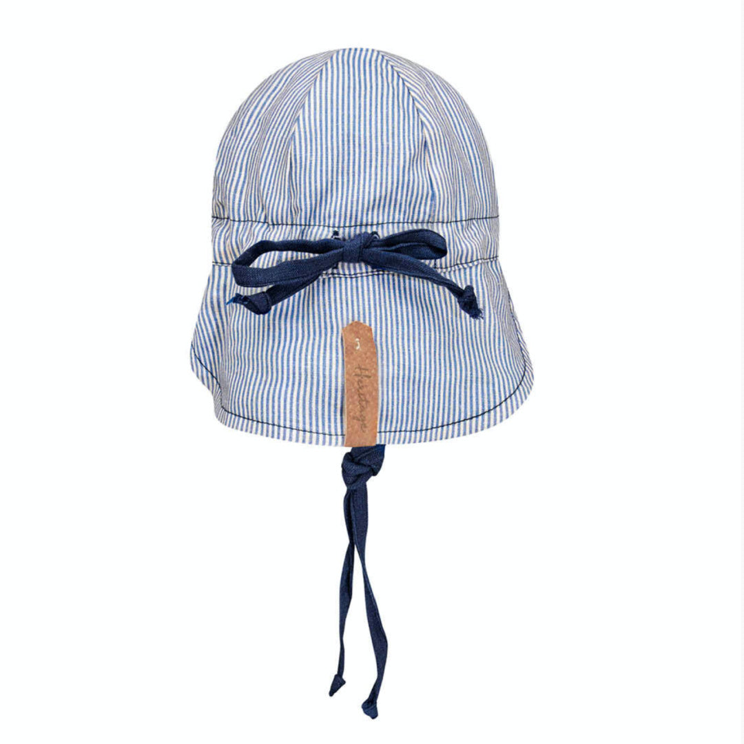 BEDHEAD HERITAGE &#39;LOUNGER&#39; BABY REVERSIBLE FLAT SUN HAT - CHARLIE INDIGO