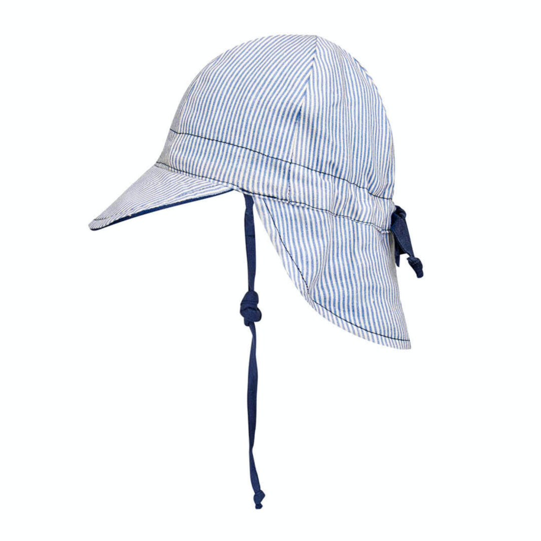 BEDHEAD HERITAGE &#39;LOUNGER&#39; BABY REVERSIBLE FLAT SUN HAT - CHARLIE INDIGO