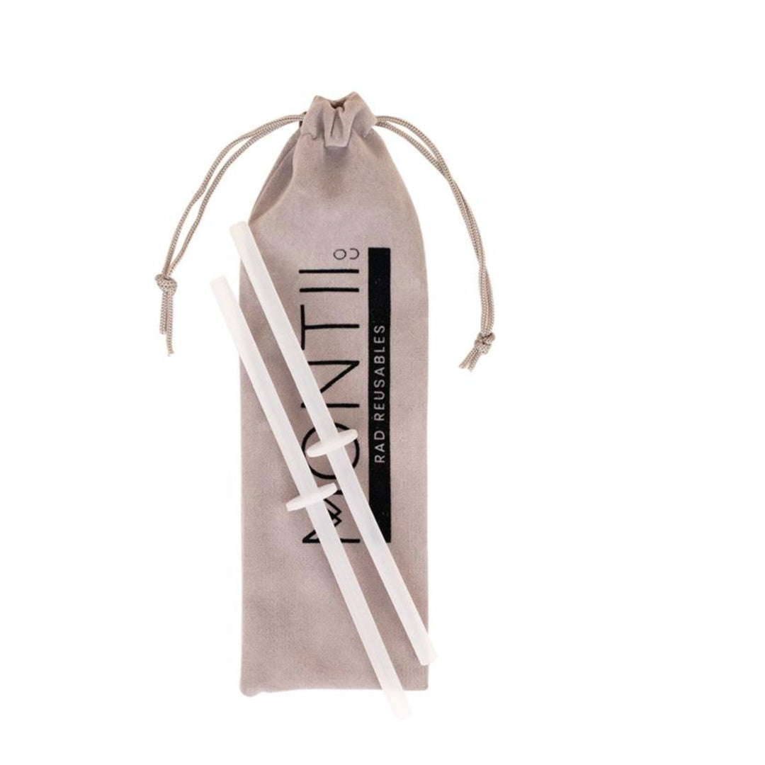 MONTIICO SILICONE MINI STOPPER STRAW SET - CLEAR