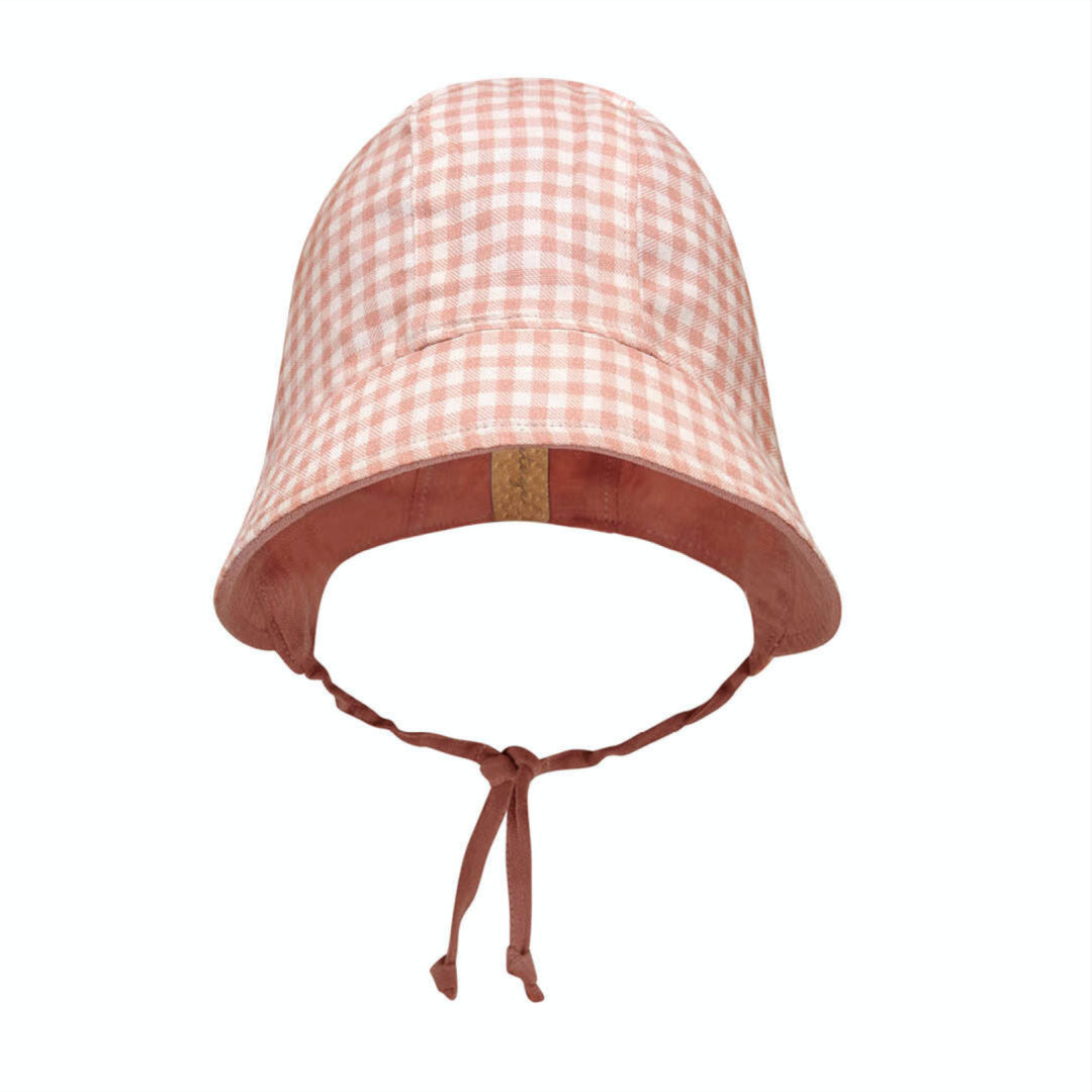 BEDHEAD HERITAGE &#39;SEEKER&#39; REVERSIBLE SUN BONNET - GINGHAM/ROSA