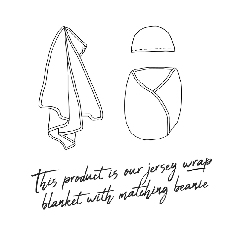 SNUGGLE HUNNY ORGANIC JERSEY WRAP AND BEANIE SET - INDIGO