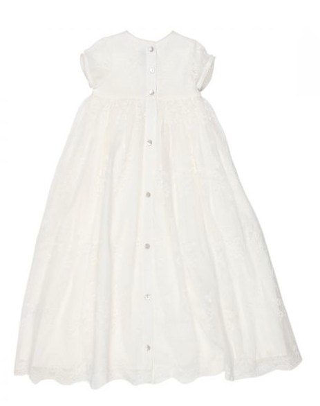 BEBE GIRLS BOW FRONT CHRISTENING DRESS - IVORY