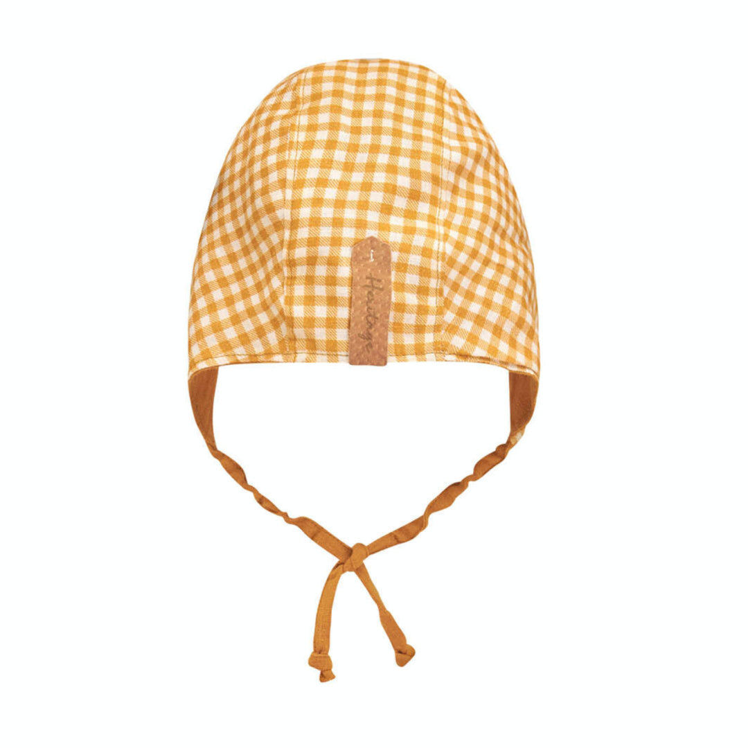 BEDHEAD HERITAGE &#39;SEEKER&#39; REVERSIBLE SUN BONNET - GINGHAM/MAIZE