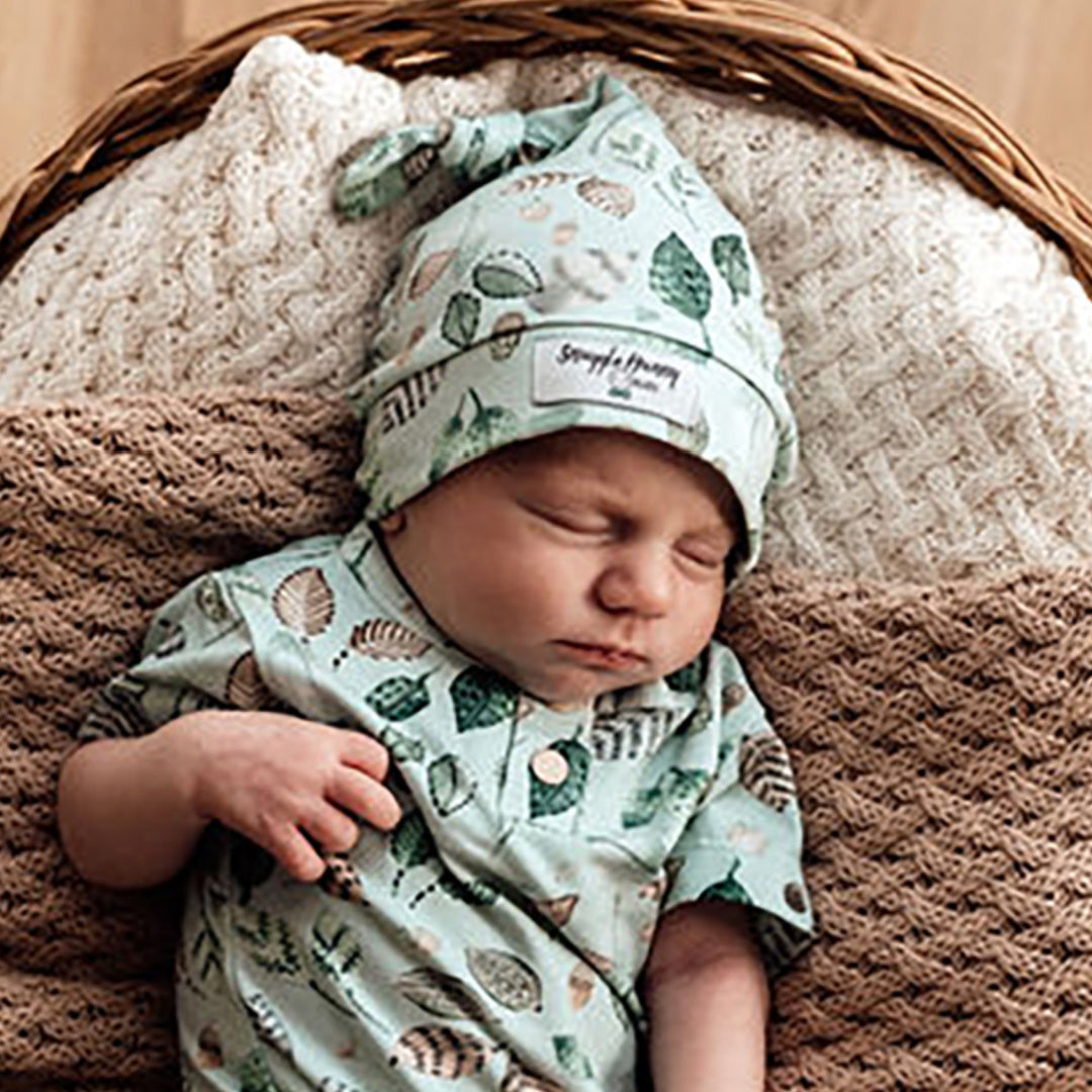 SNUGGLE HUNNY ORGANIC RIBBED BEANIE - DAINTREE