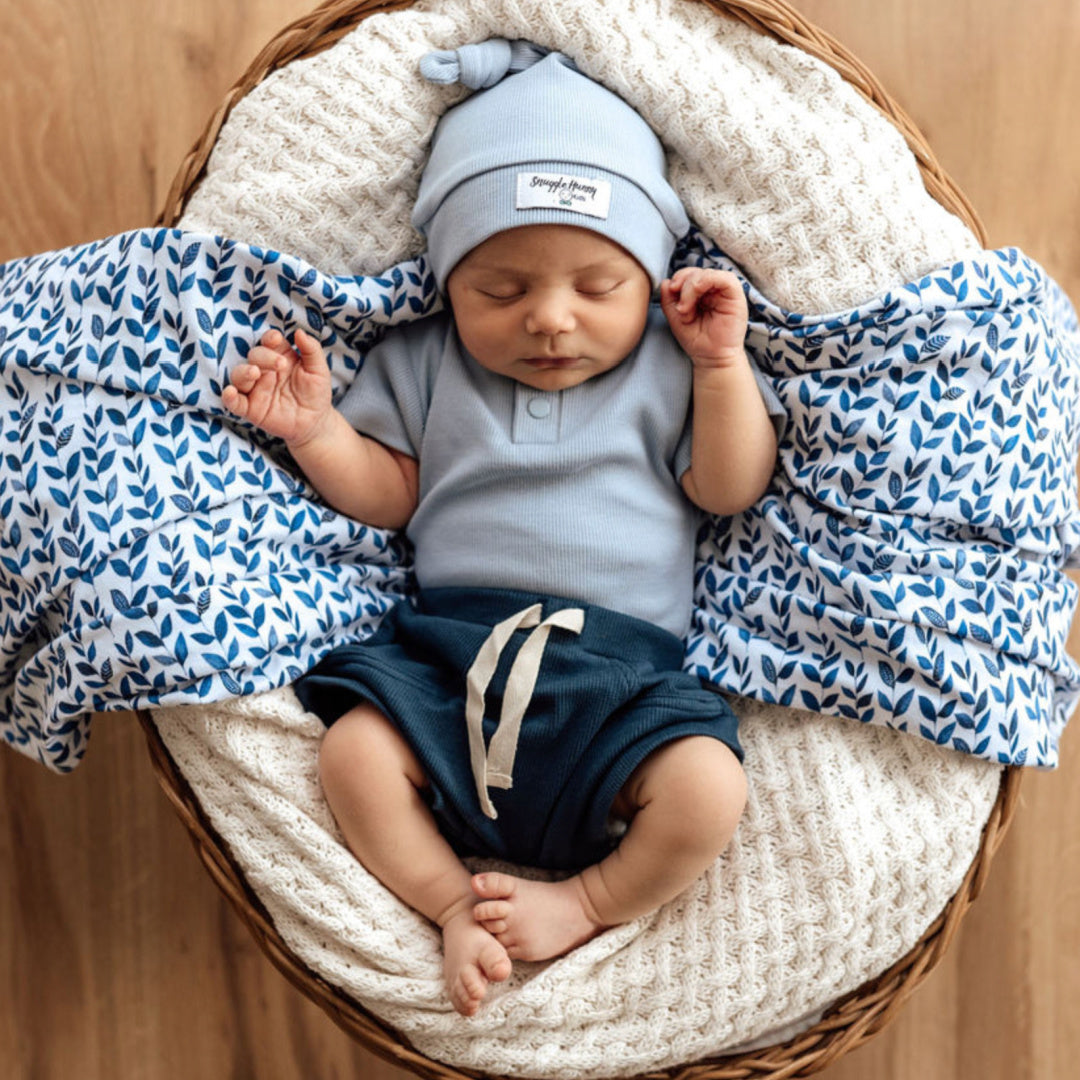 SNUGGLE HUNNY ORGANIC BABY SHORTS - MOONLIGHT