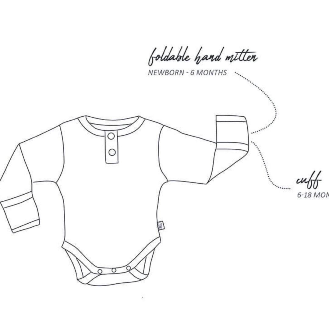 SNUGGLE HUNNY ORGANIC LONG SLEEVE BODYSUIT - BISCUIT