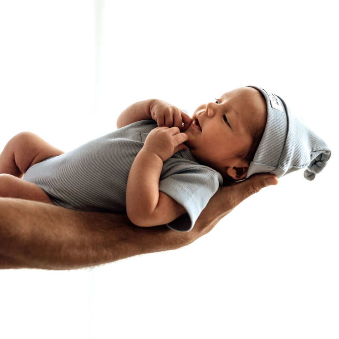 SNUGGLE HUNNY ORGANIC RIBBED BEANIE - ZEN