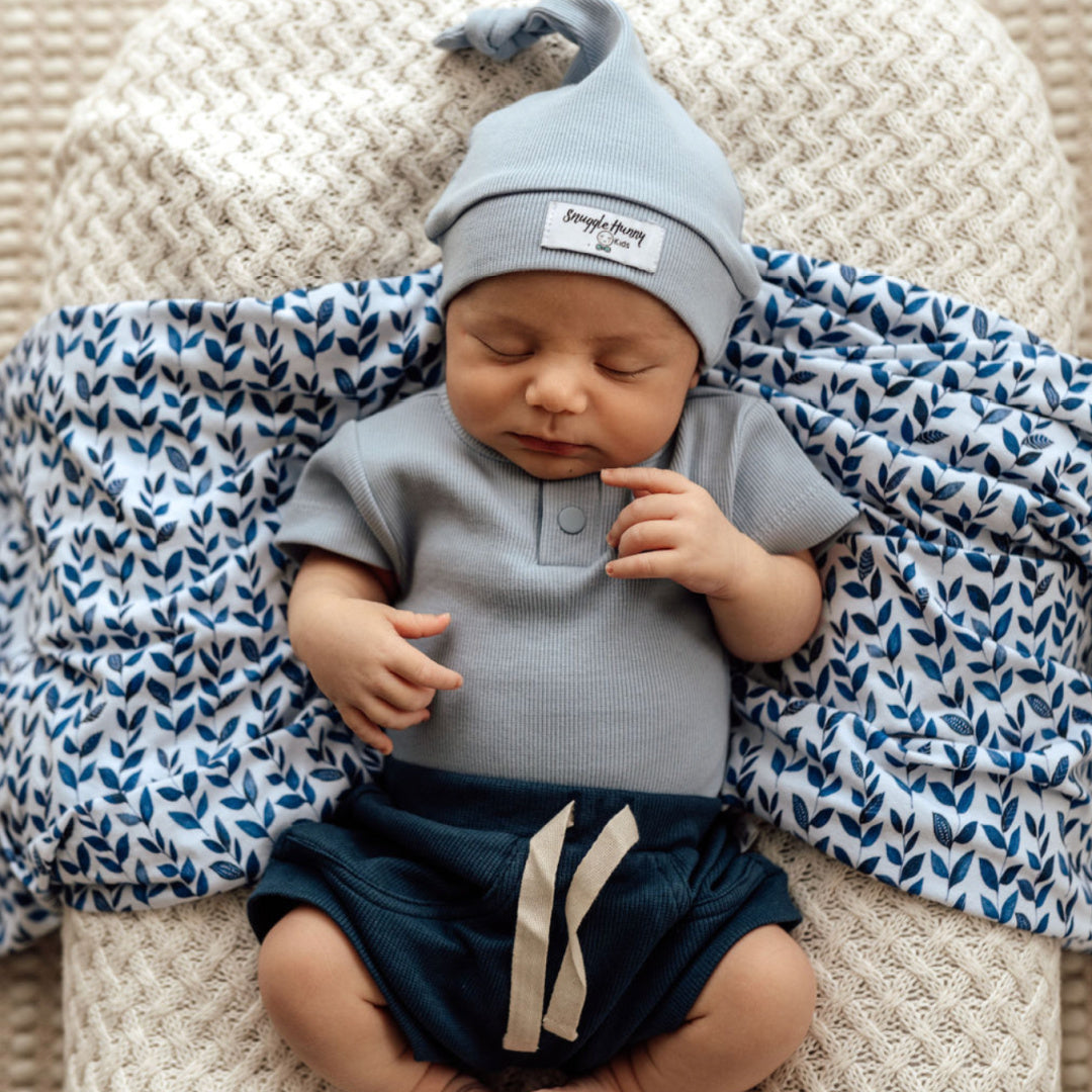 SNUGGLE HUNNY ORGANIC SHORT SLEEVE BODYSUIT - ZEN