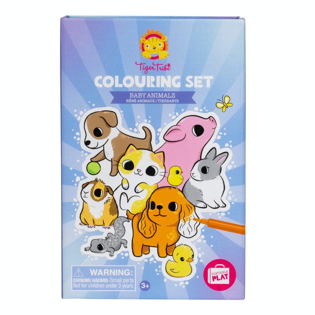 TIGER TRIBE COLOURING SET - BABY ANIMALS