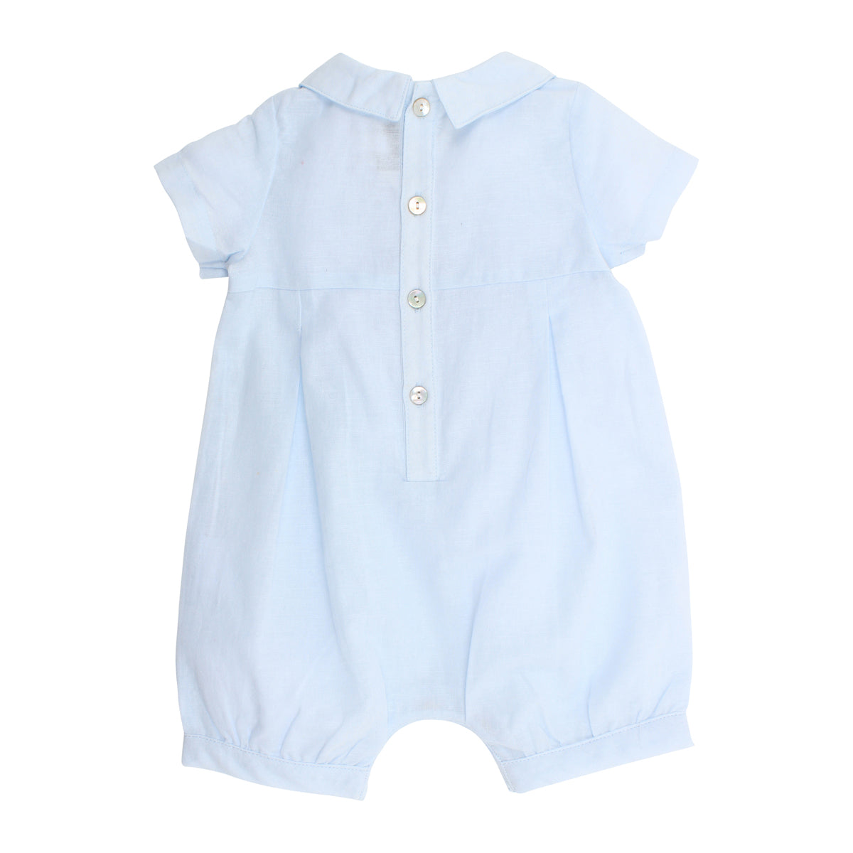 BEBE PLEAT ROMPER - PALE BLUE