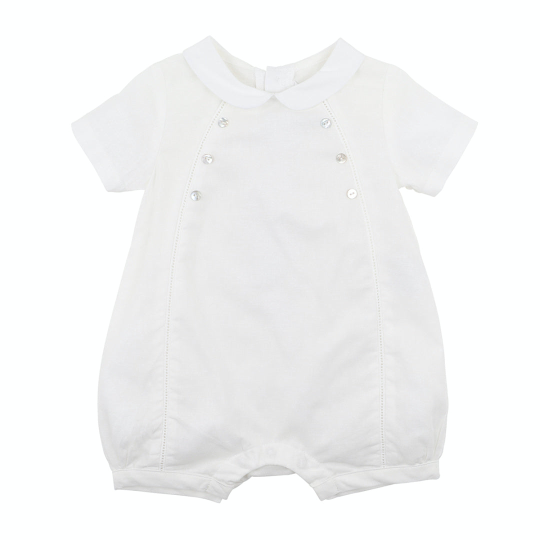 BEBE BOYS WILLIAM SMART ROMPER - IVORY