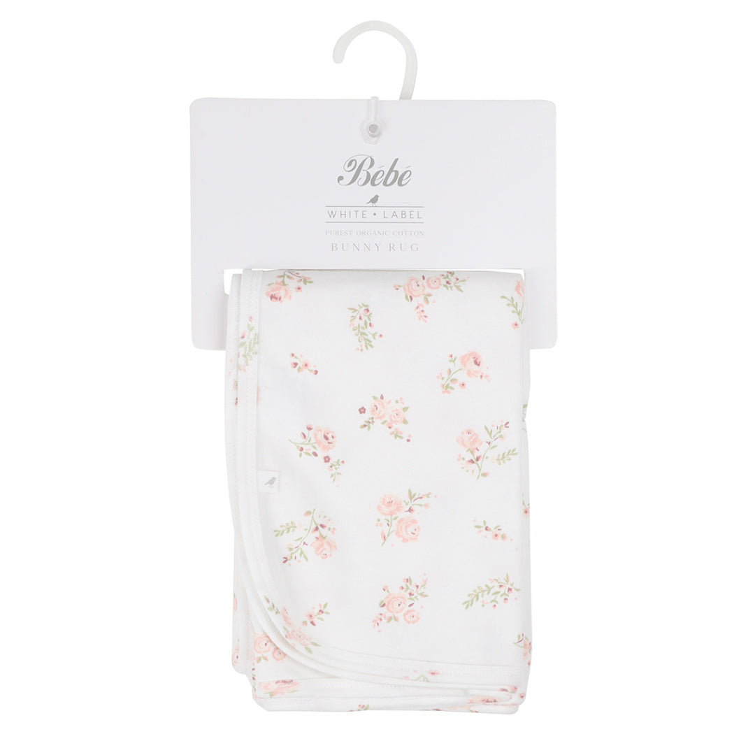 BEBE WHITE LABEL BELLE FLORAL BUNNY RUG