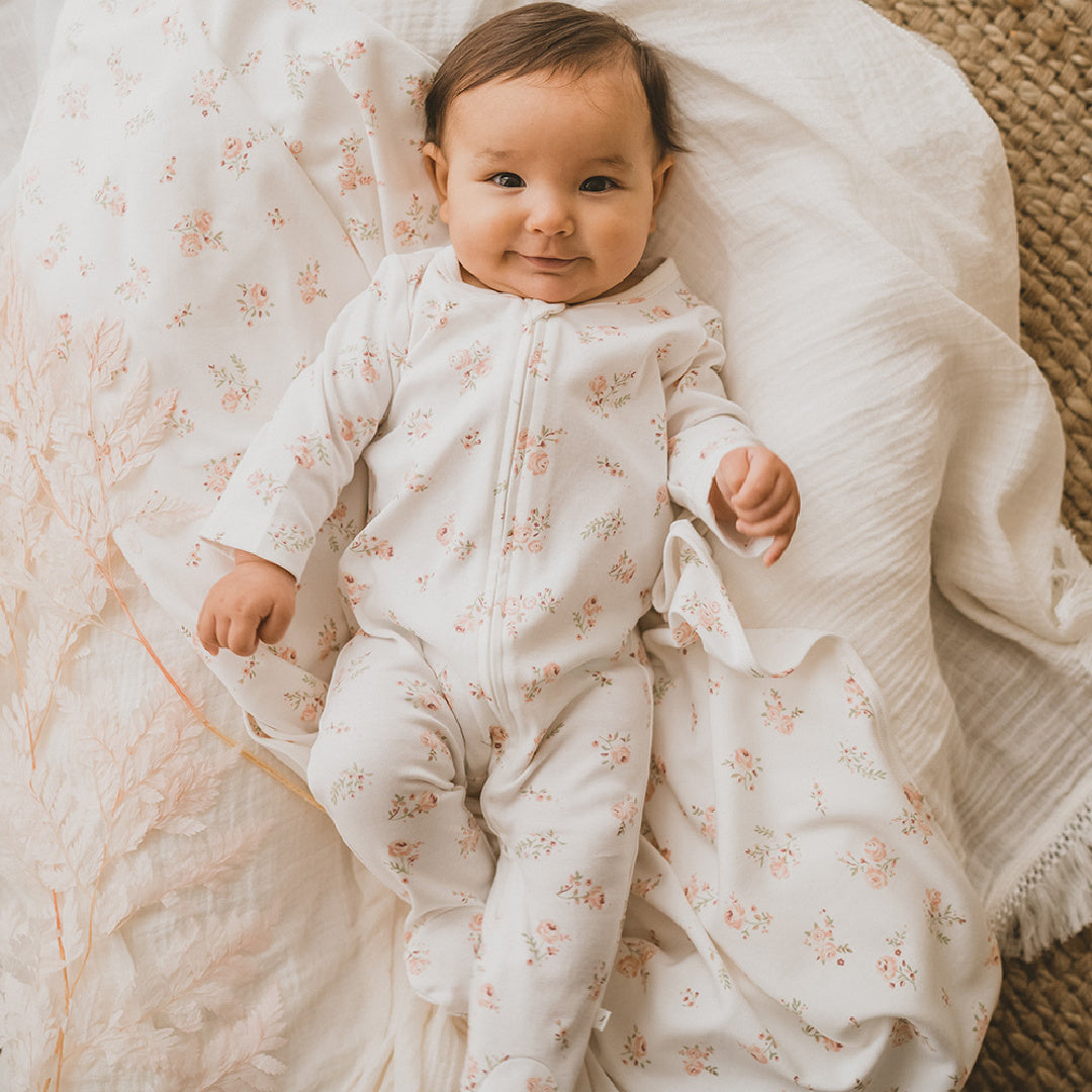 BEBE WHITE LABEL BELLE FLORAL BUNNY RUG