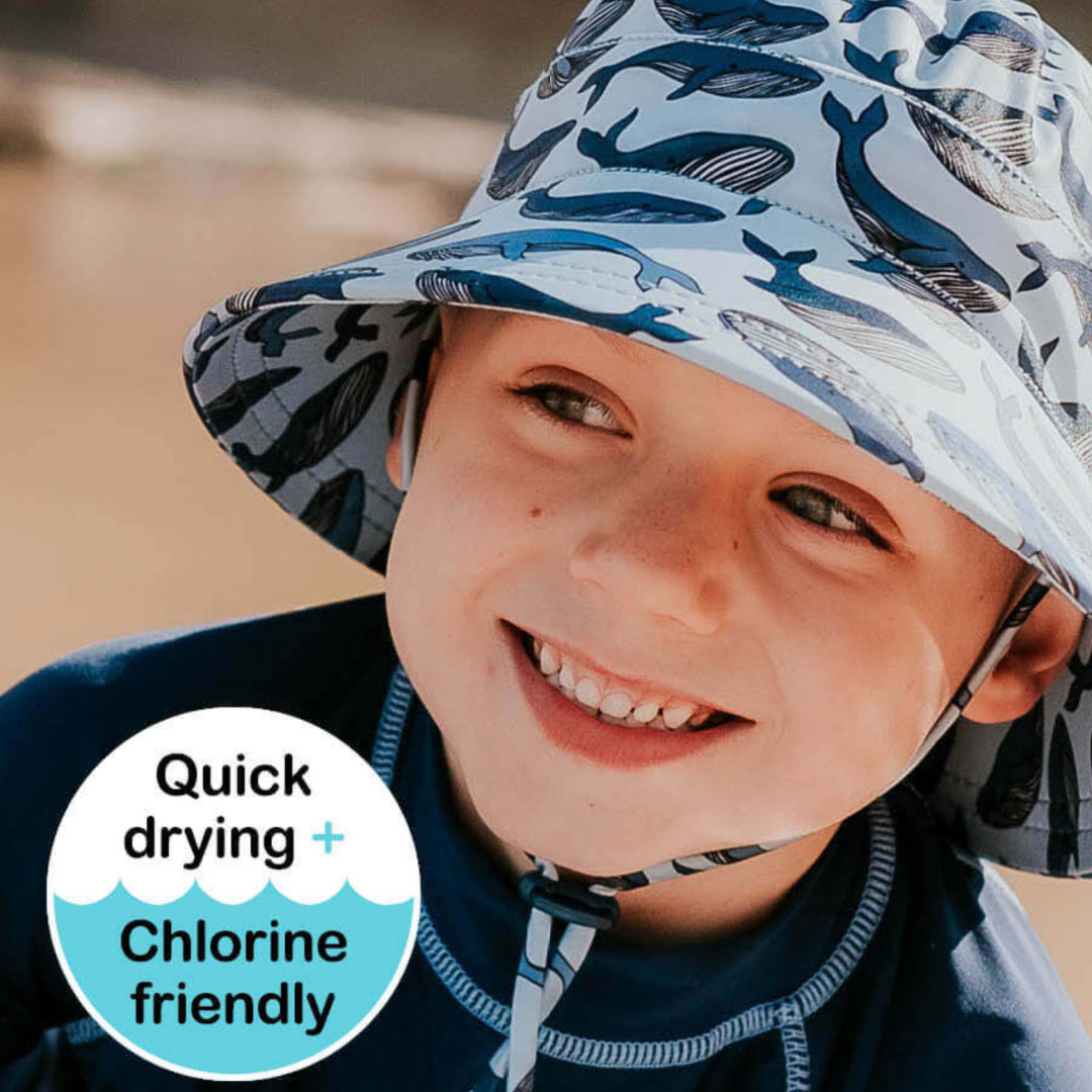 BEDHEAD KIDS UPF50+ SWIM BUCKET HAT - WHALE